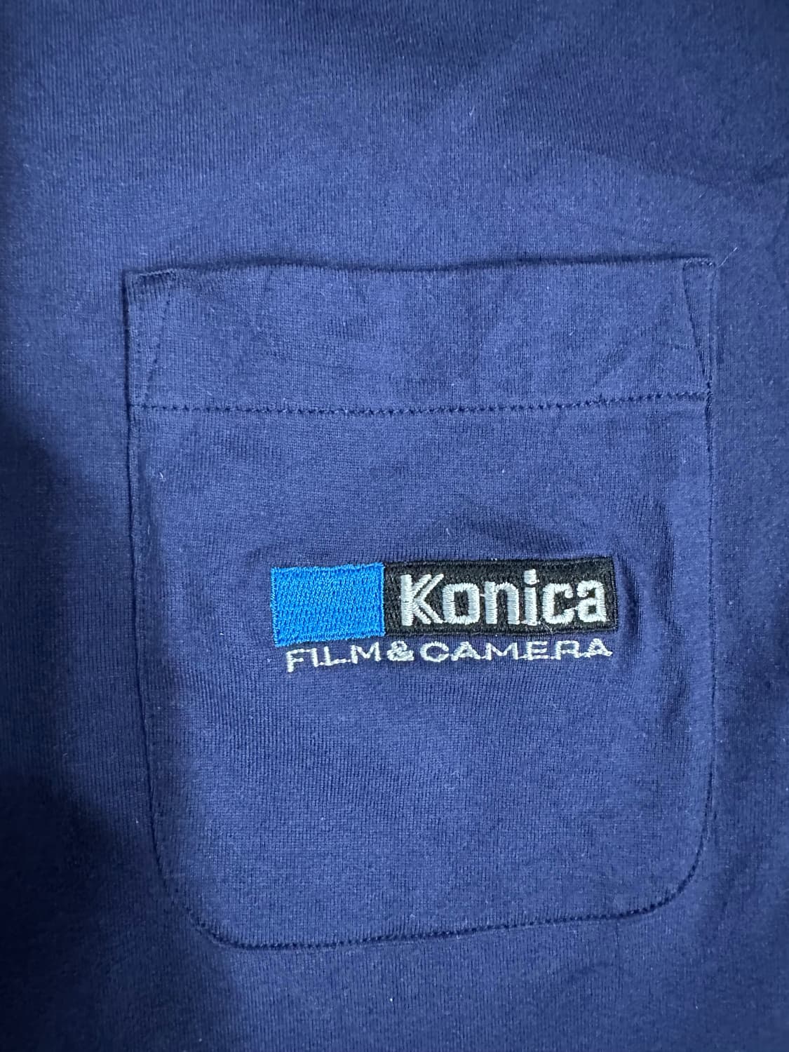 코니카(Konica) FILM & CAMERA 로고 반팔 카라티 네이비 상품이미지4