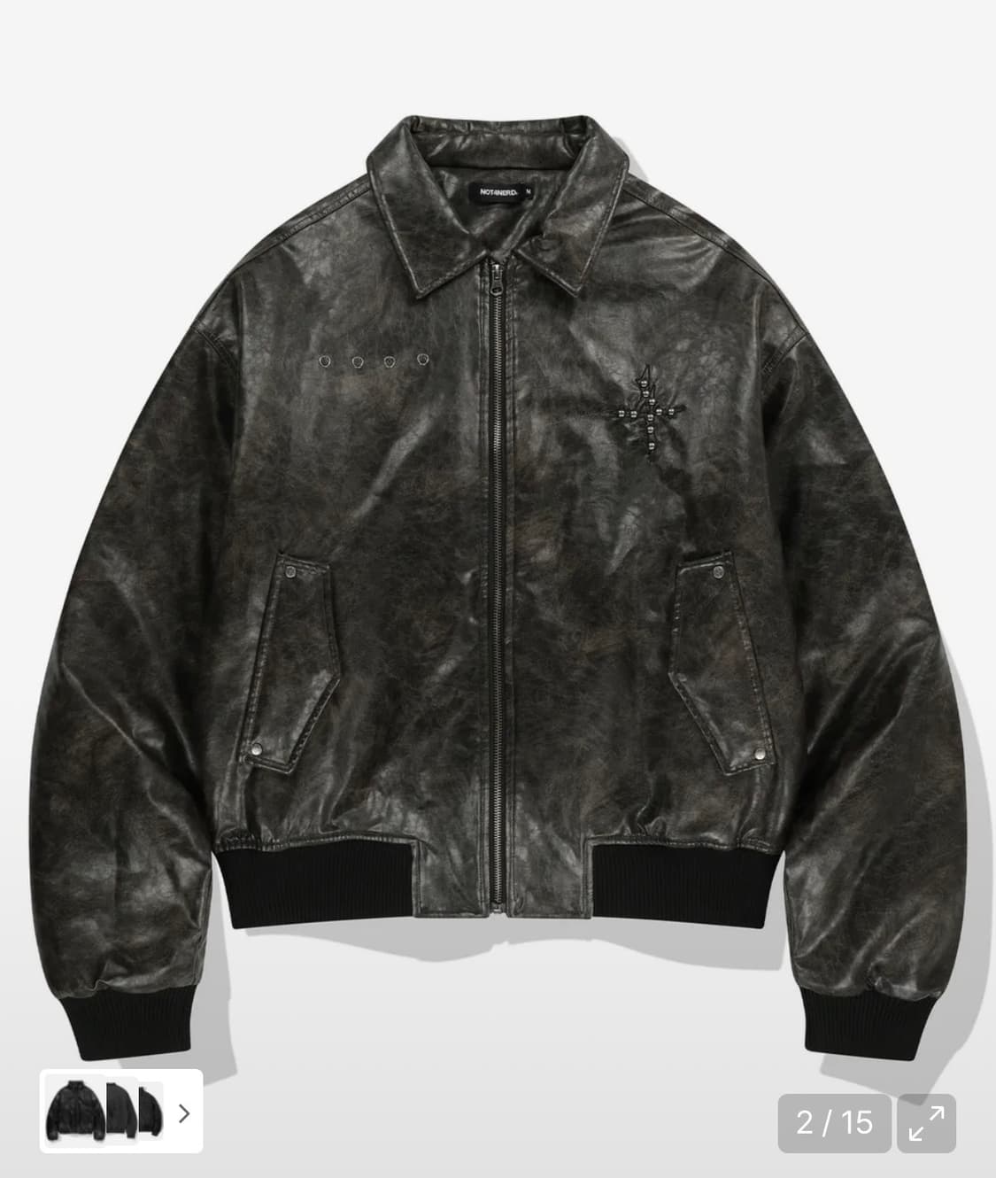 Thorn 4 MA-1 Bomber Jacket - Black 상품이미지2