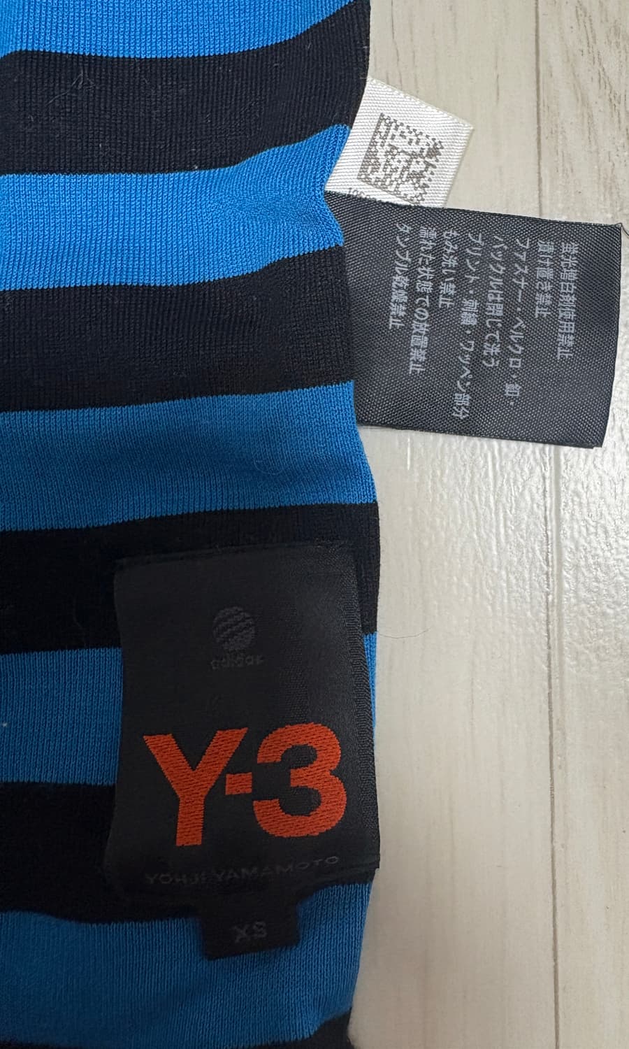 Y-3 요지야마모토 스트라이프 블루블랙 나시 상품이미지4