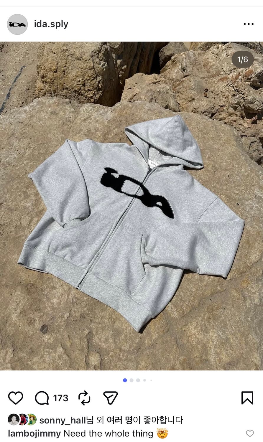 IDA supply 후드집업 m사이즈 상품이미지1