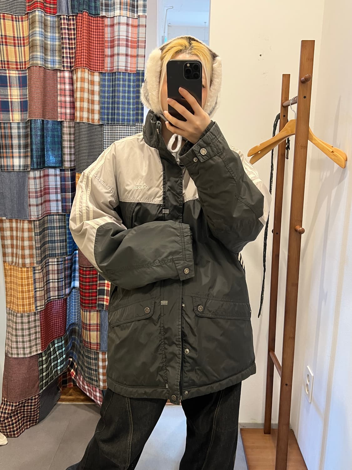 아디다스 그레이블랙 패딩 상품이미지6