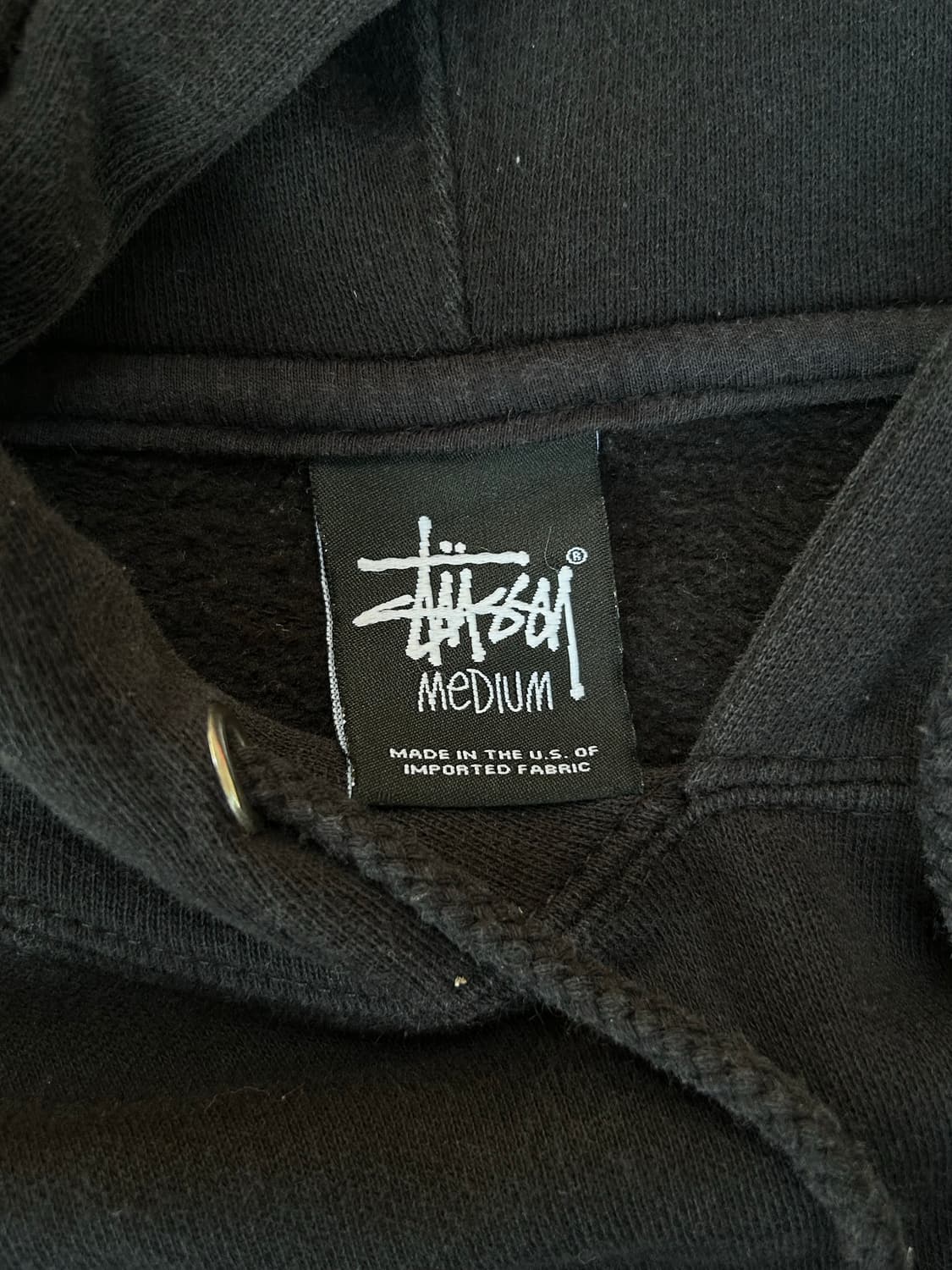 *rare* 2000s 스투시 올드스쿨 프린팅 블랙 후드티 상품이미지4