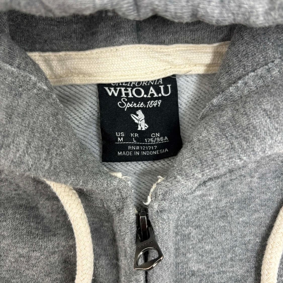 후아유 y2k 그레이 러블리힙 스웻 후드집업 희귀져지(L) 상품이미지4