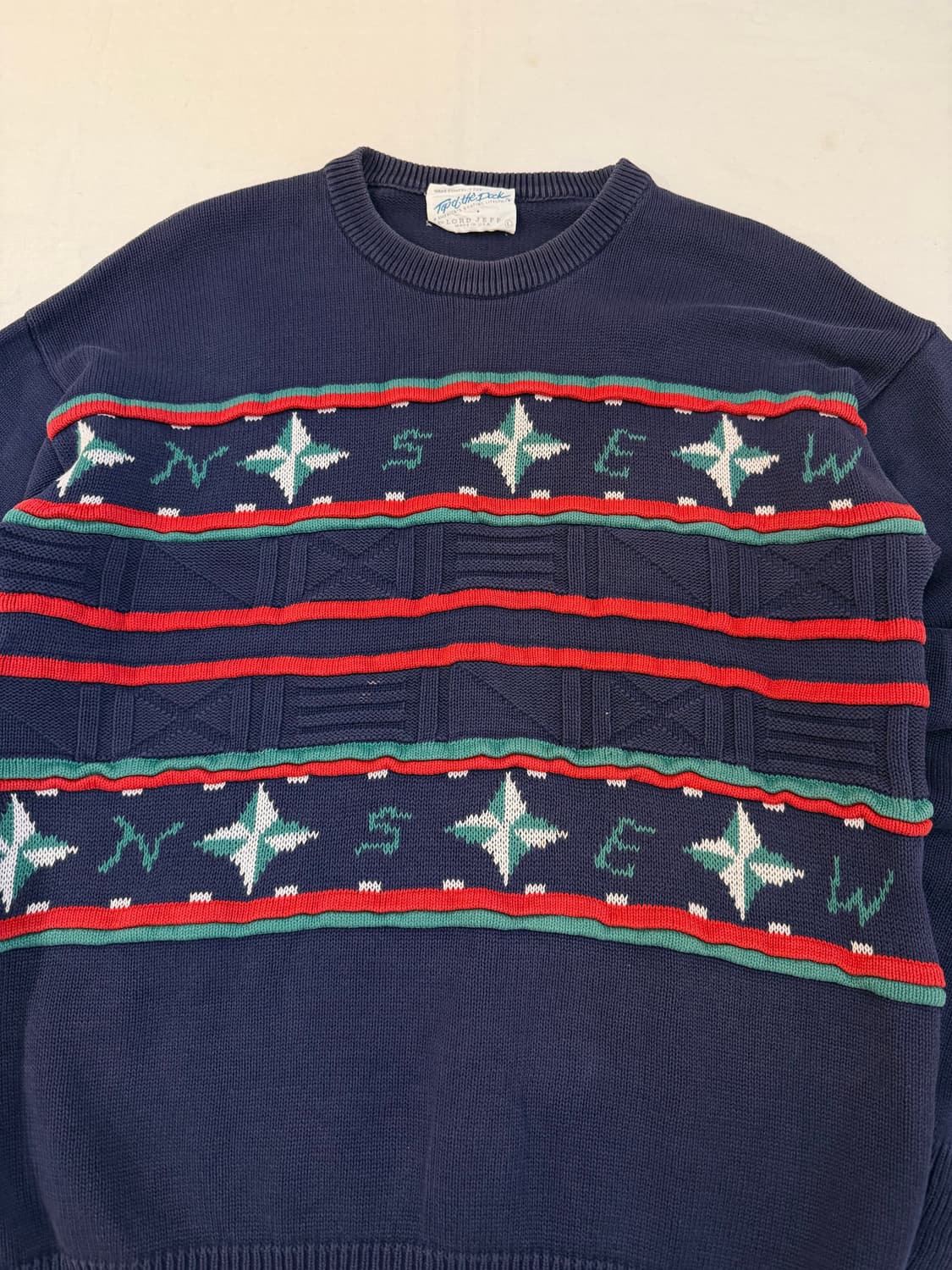 80s LORD JEFF 스톤아일랜드맛 니트 네이비 상품이미지2