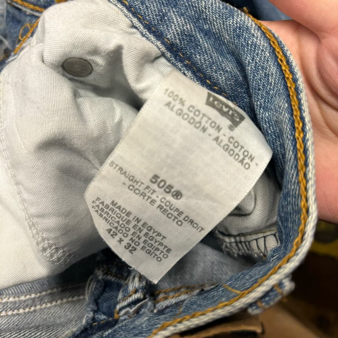 [정품] 리바이스 패치워크 데님 와이드 팬츠 상품이미지6