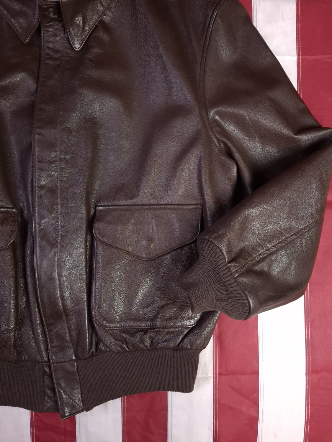 오리지날 미국제조 쿠퍼사 리얼레더 미공군 A-2 항공점퍼 상품이미지7