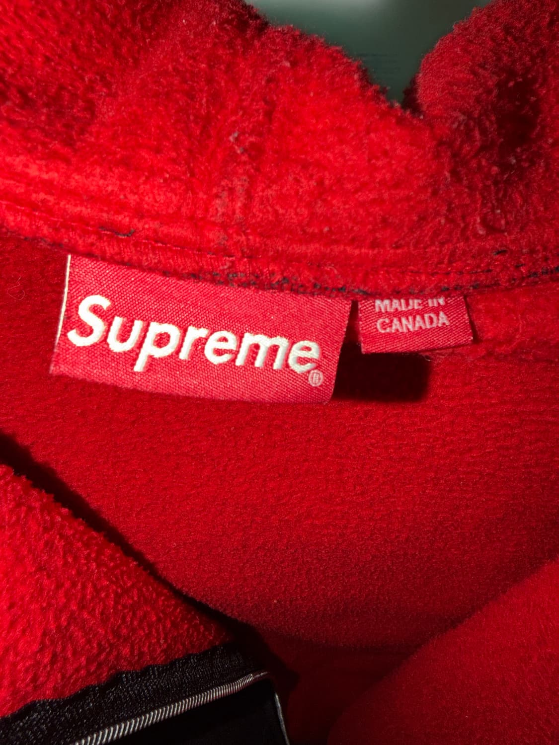 슈프림 [정품] 후드 집업 (시세 58만) 자수 스몰 로고 L(103ㅡ1 상품이미지8