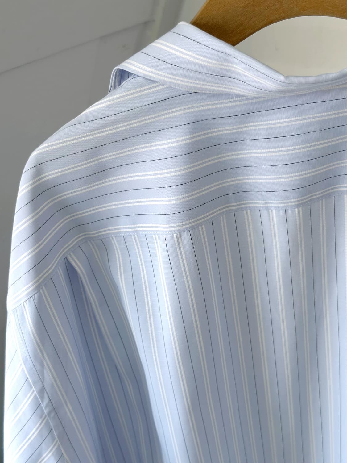High count multi stripe B/D shirt 상품이미지4