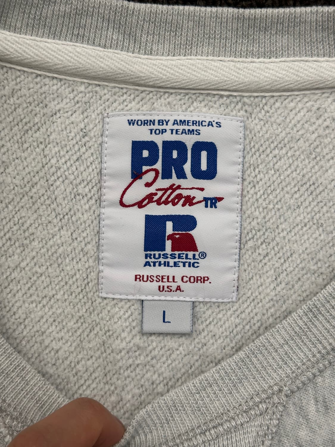 L)Russell Athletic vintage 그레이 스웻셔츠 상품이미지4