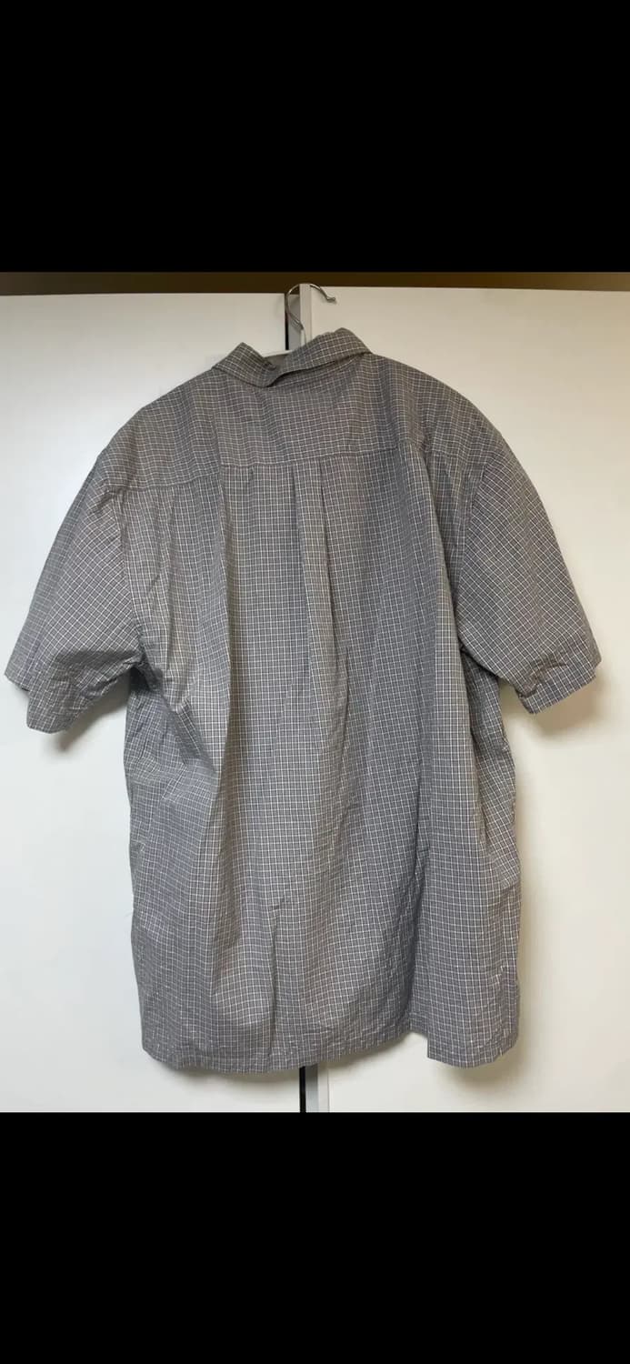 [2] 카키스 보더 체크 셔츠 그레이 상품이미지2