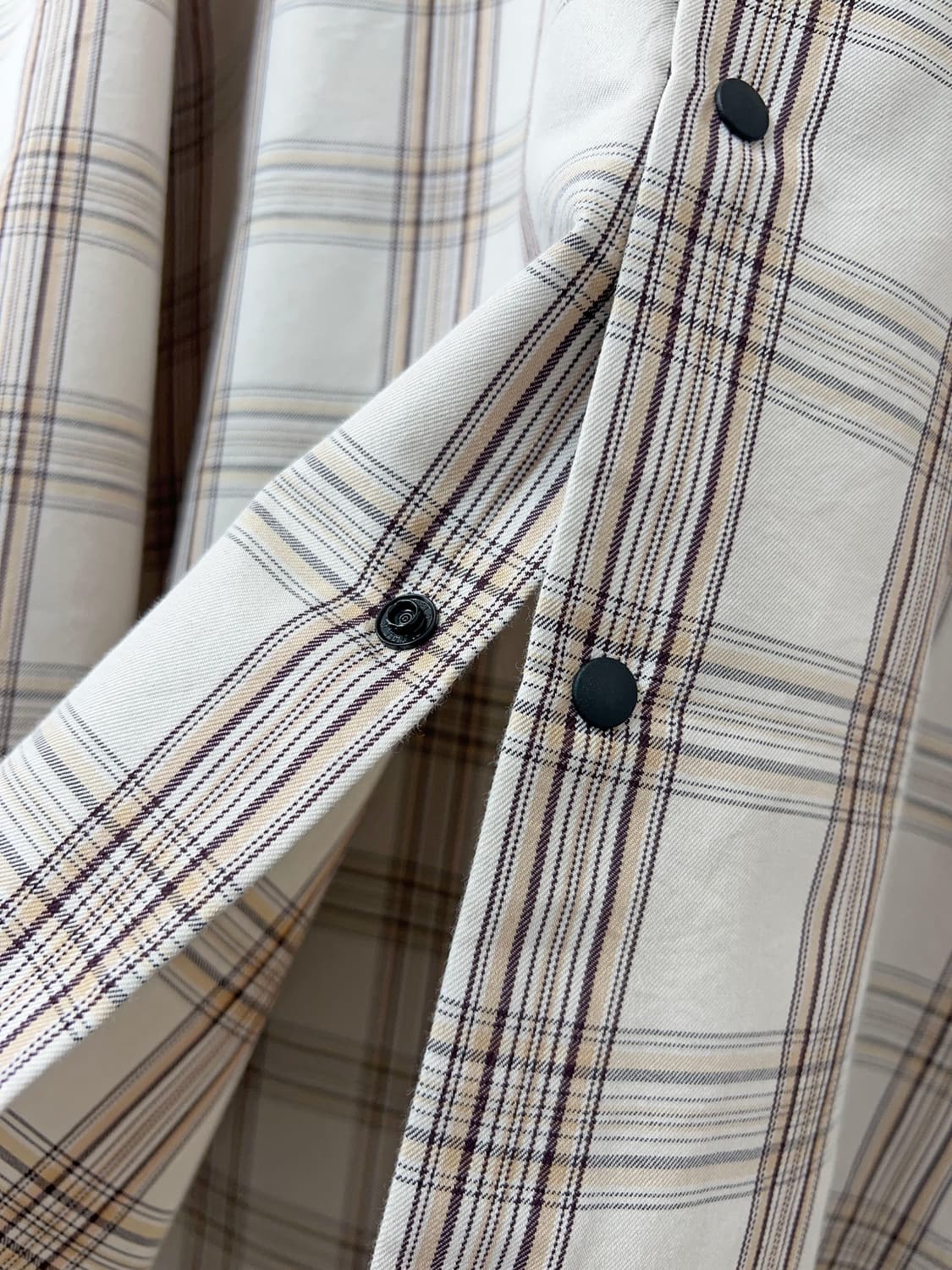 BEAMS HEART   Checkered Polyester Shirt  상품이미지4