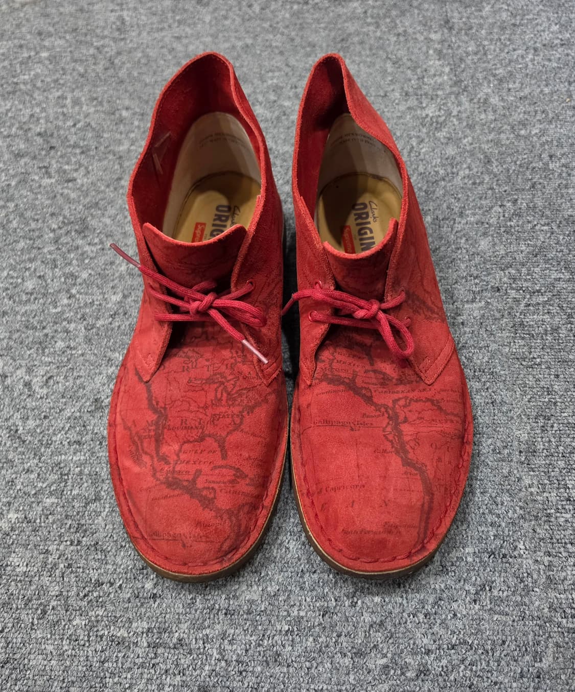 슈프림 x 클락스 데저트 맵 스웨이드 처커부츠 데저트 부츠 US 9.5 상품이미지2