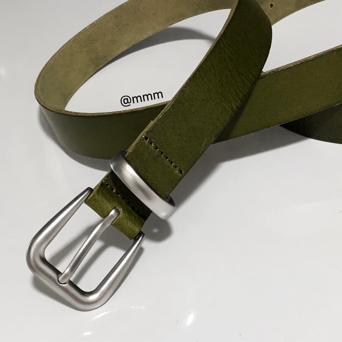 [Unisex] 말차라떼 웨스턴 장식 가죽 벨트 상품이미지8