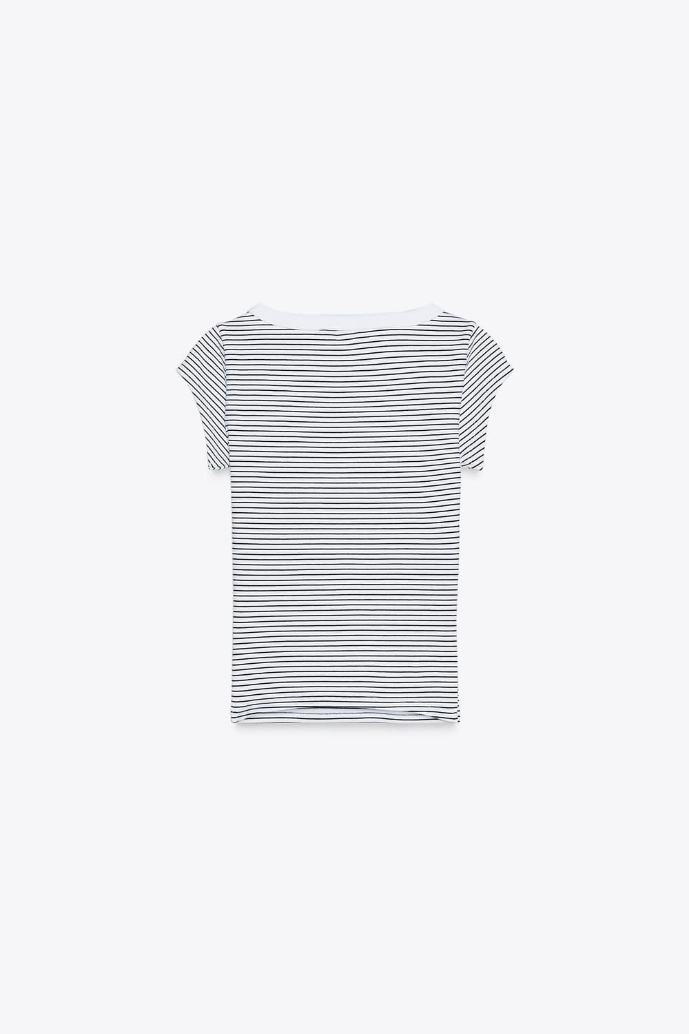 ZARA 자라 라운드넥 티셔츠 스트라이프 상품이미지7