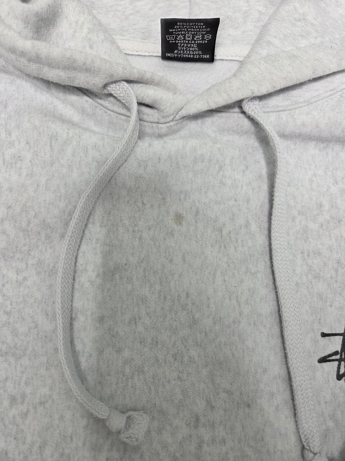 스투시 베이직 로고 후드티 그레이 상품이미지9