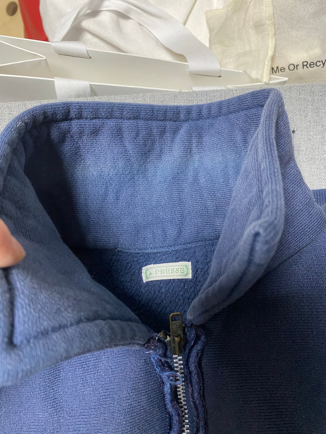 a.presse 하프짚엎 2사이즈 네이비 상품이미지2