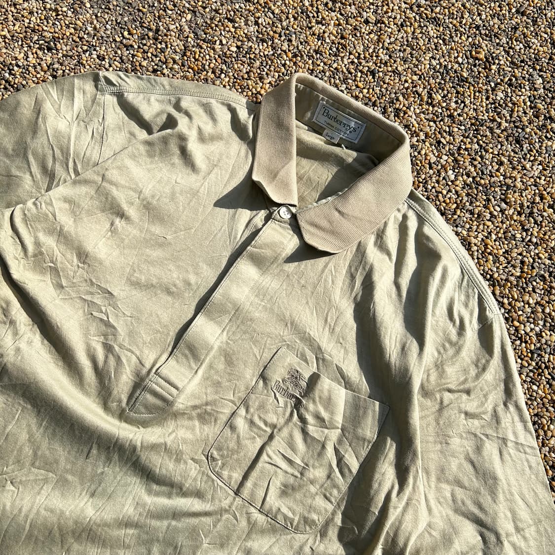 버버리(Burberry) 빈티지 카라넥 반팔티 상품이미지2