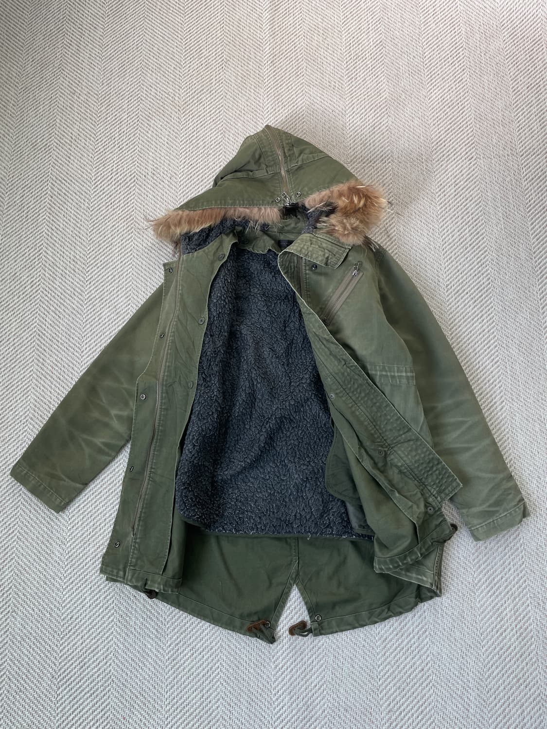 빈티지 M-51 퍼 트리밍 피쉬테일 밀리터리 파카 J03545 상품이미지5