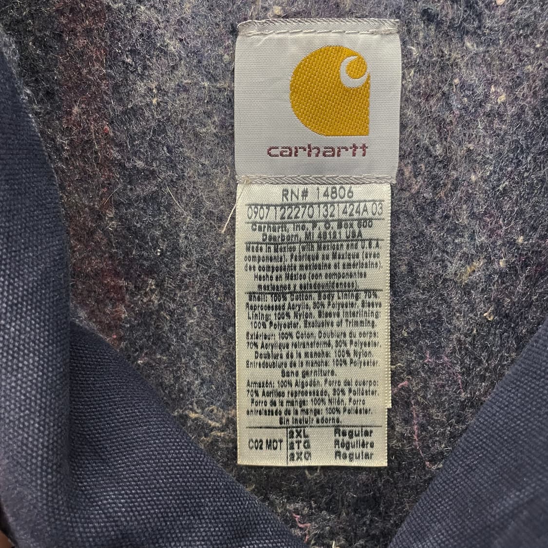00s 칼하트 CO2 스펠 아웃 빈티지 초어 자켓 / 워크 자켓 상품이미지7