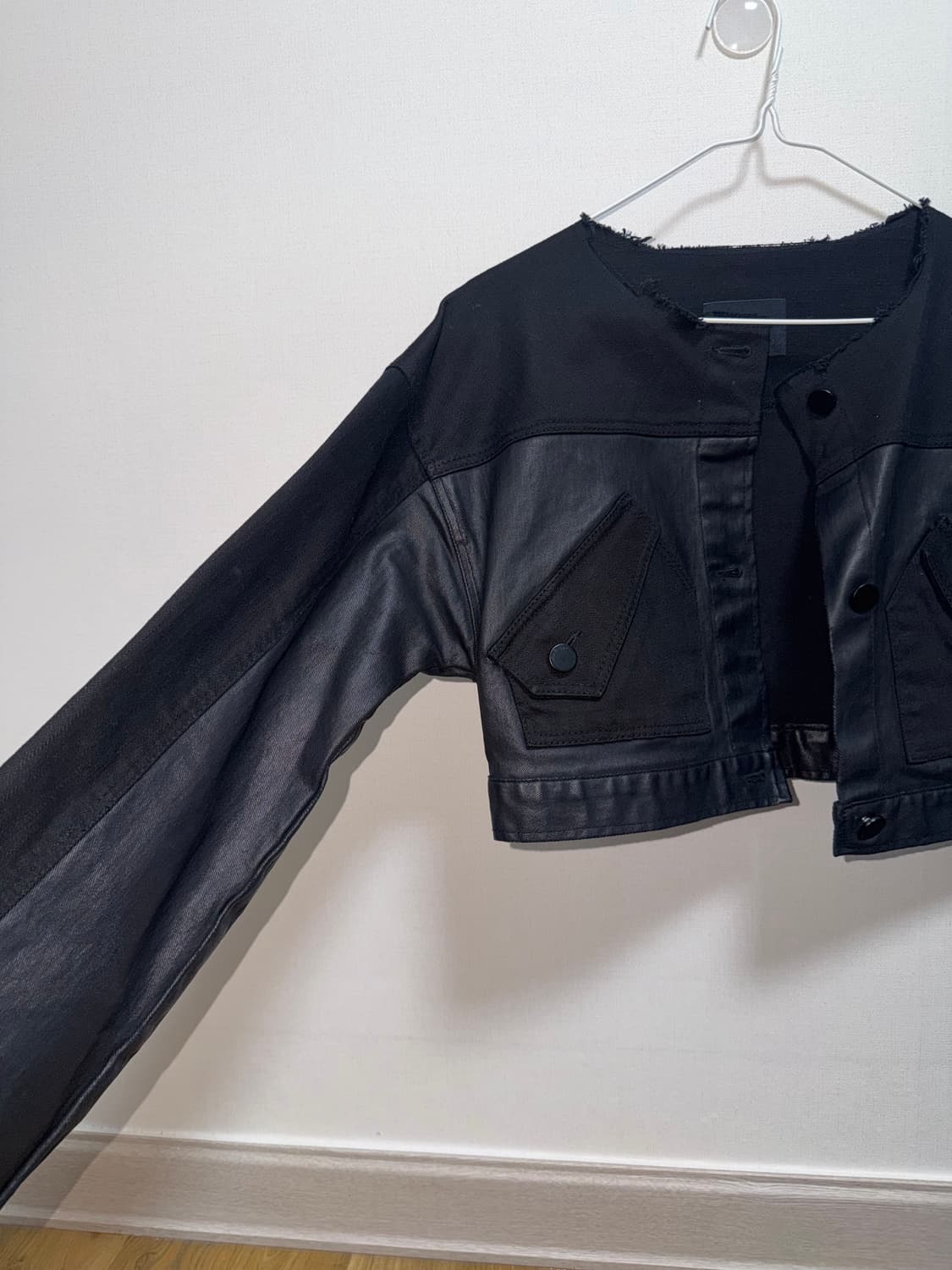 isbim cropped leather jacket 상품이미지5