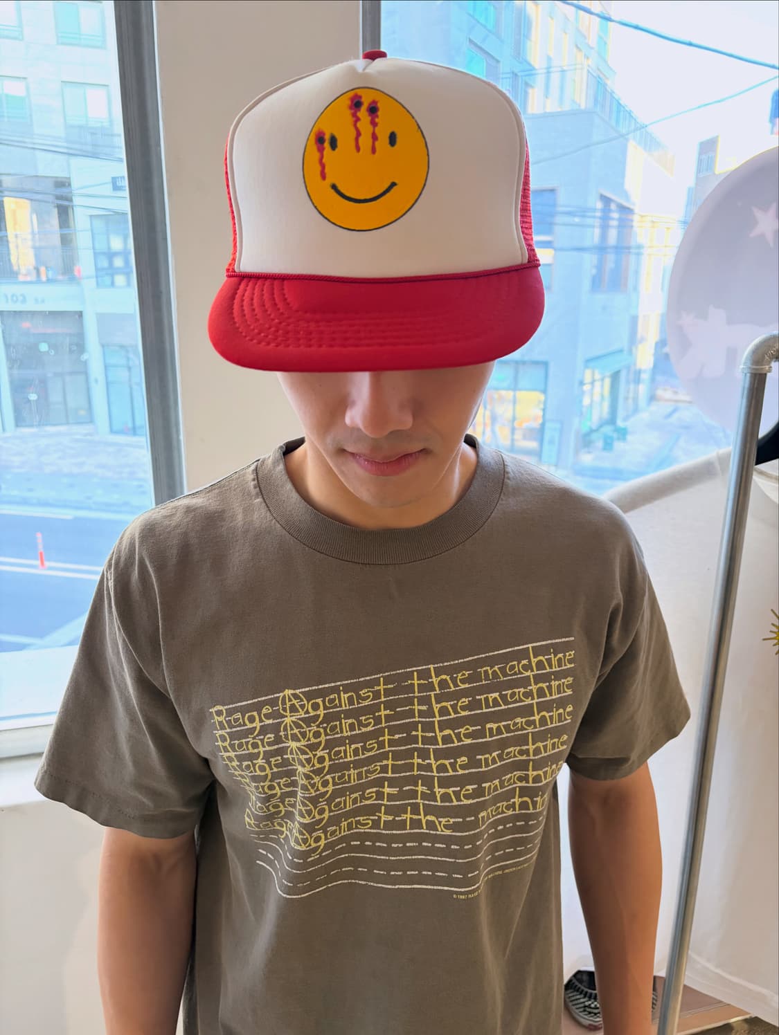 90s 스마일리 헤드샷 캡 상품이미지1