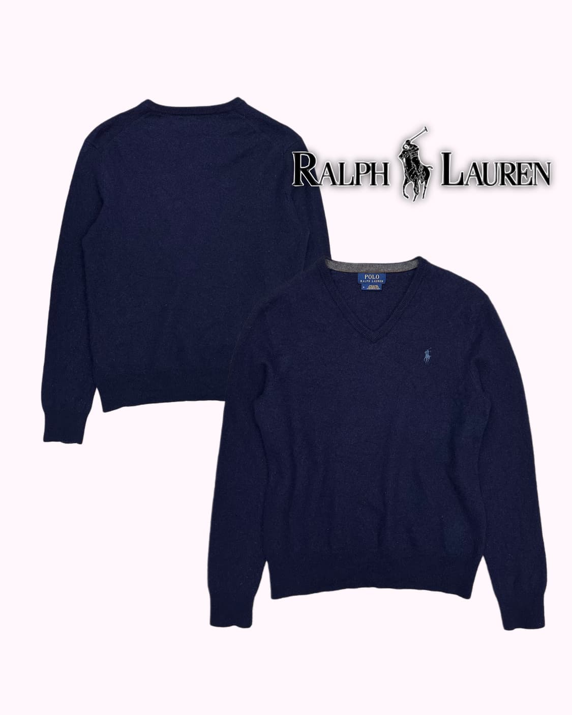 RALPH LAUREN navy wool hairy knit 상품이미지1