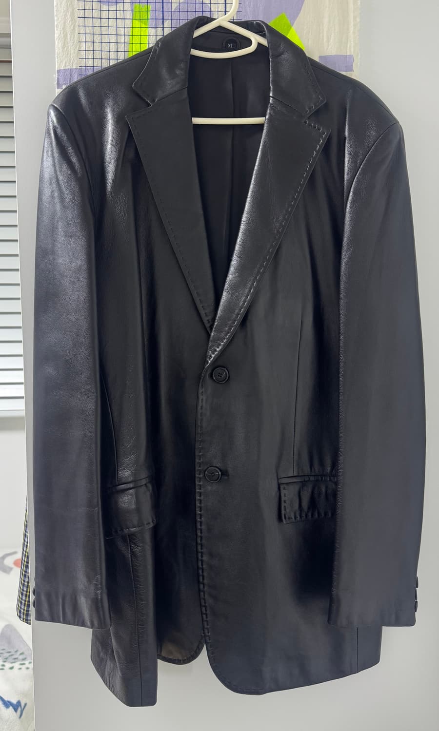 블랙 레더 자켓 상품이미지2