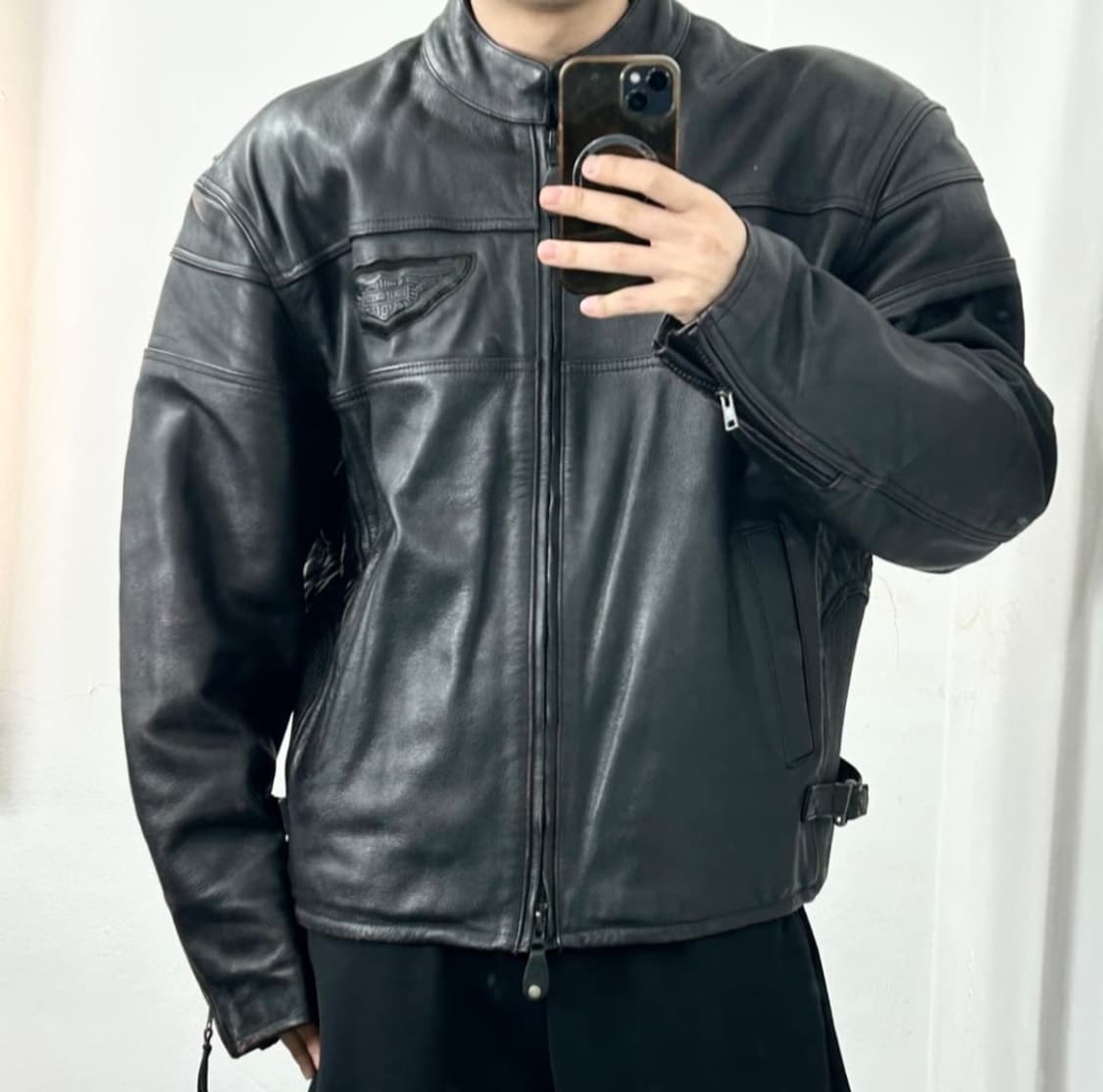 할리데이비슨 헤비 카우레더 투웨이 레이싱자켓 판매합니다 상품이미지1