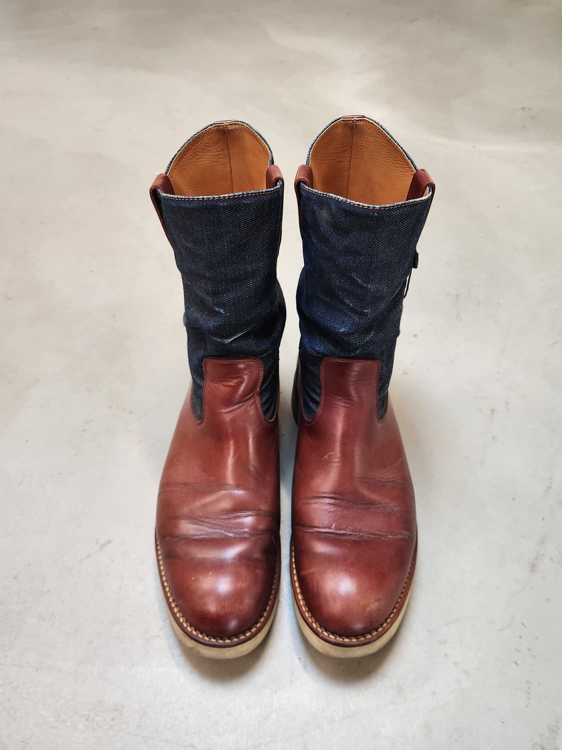 TENKUMARU 레더 데님 도킹 부츠 상품이미지2