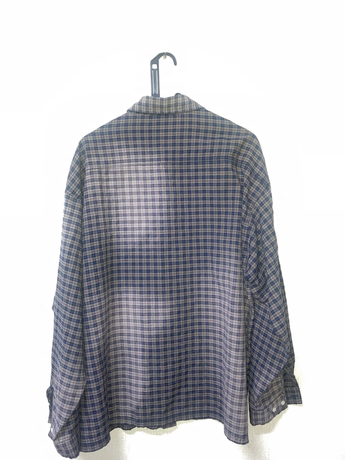 엑스톤즈 하브 워싱 빈티지 체크 셔츠 (NAVY) m사이즈 상품이미지5