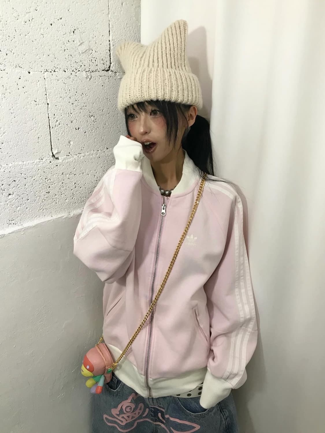 Adidas Baby Pink Track Zip-Up 🩷Rare🩷 상품이미지1