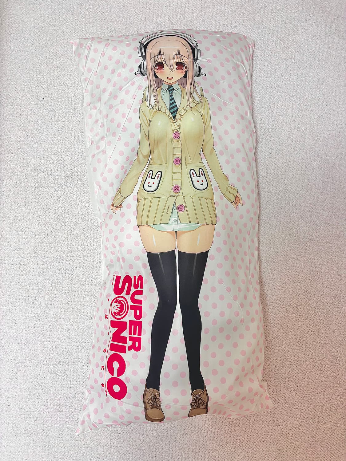 슈퍼소니코 핑크 도트 다키마쿠라 쿠션 히메갸루 라떼갸루 상품이미지1