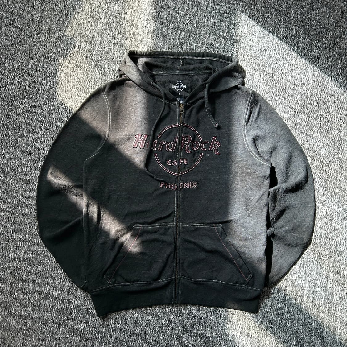 하드 락 카페 빈티지 워싱 후드집업 상품이미지1