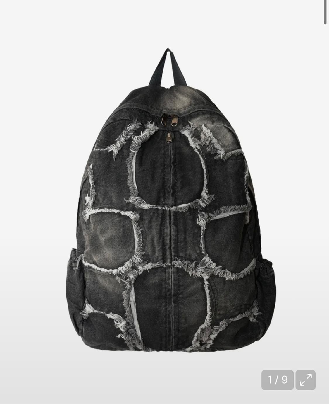 이우가마카라스 데님 터틀 백팩 블랙 상품이미지1