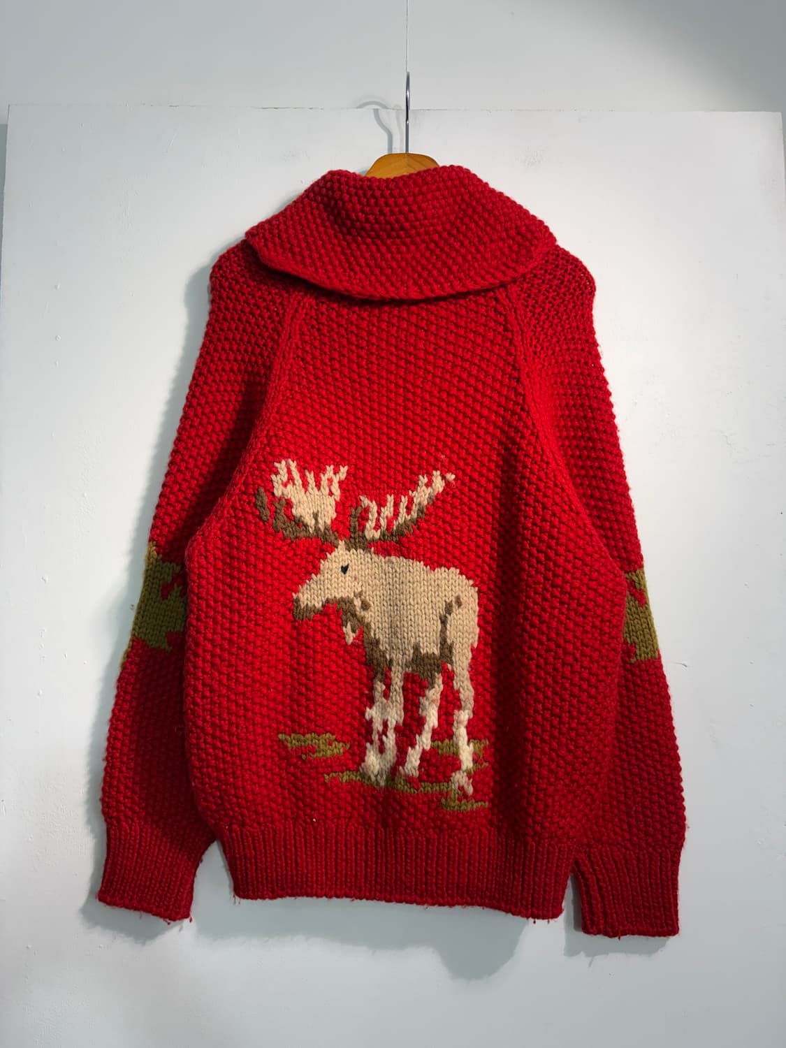 Heavy wool 100% 루돌프 니트집업 코위찬 상품이미지2