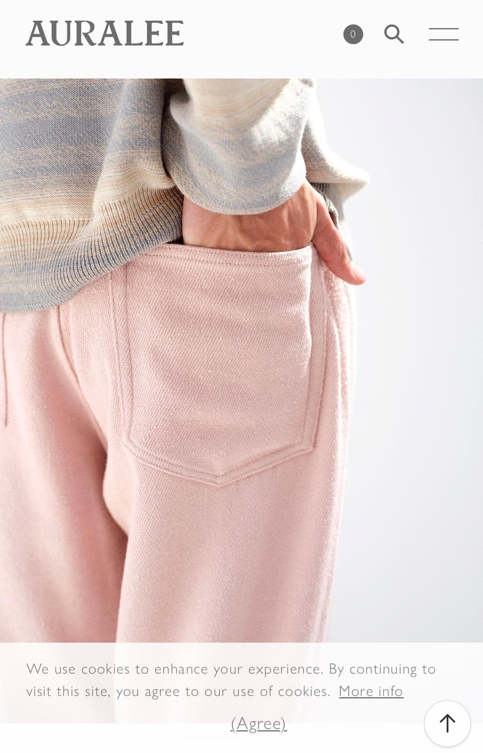 [4] 오라리 실크 넵 데님 5P 와이드 팬츠(A26SP01SD) 상품이미지4