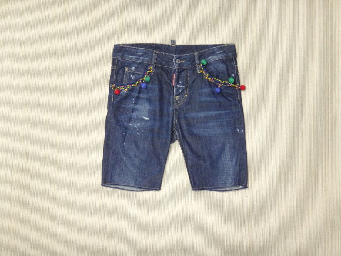 (38size) 디스퀘어드2 여성 데님 반바지 방울진 상품이미지1