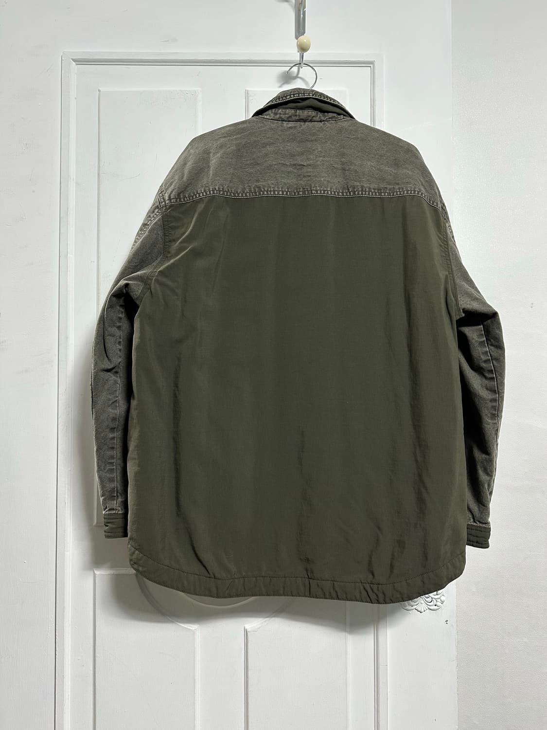 시리즈 배색 절개 아우터 셔츠 상품이미지2