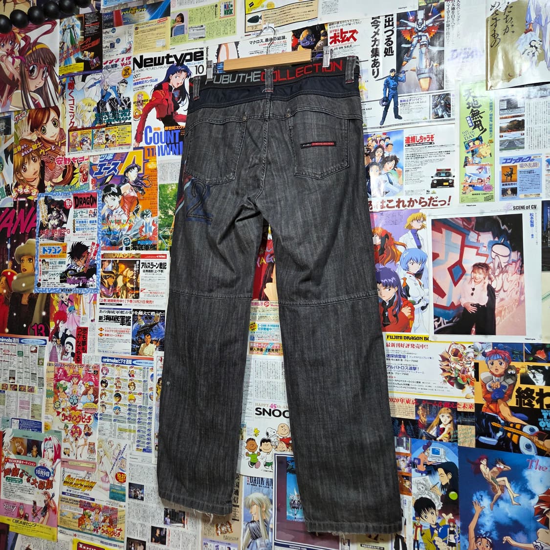 후부 올드스쿨 풀 밴드 그레이 와이드 오버핏 팬츠 상품이미지6