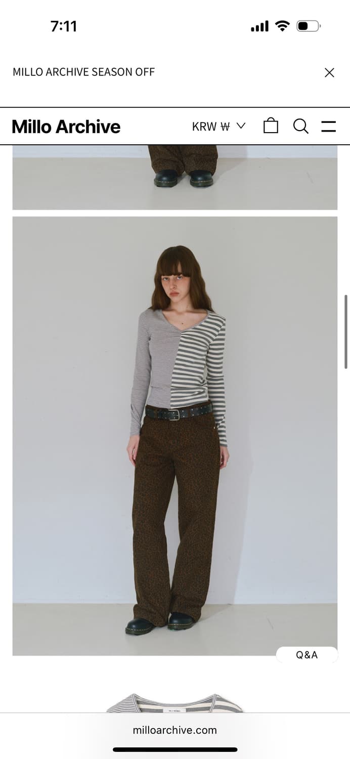 Mixed Pattern T-shirts [Stripe Gray] 상품이미지6