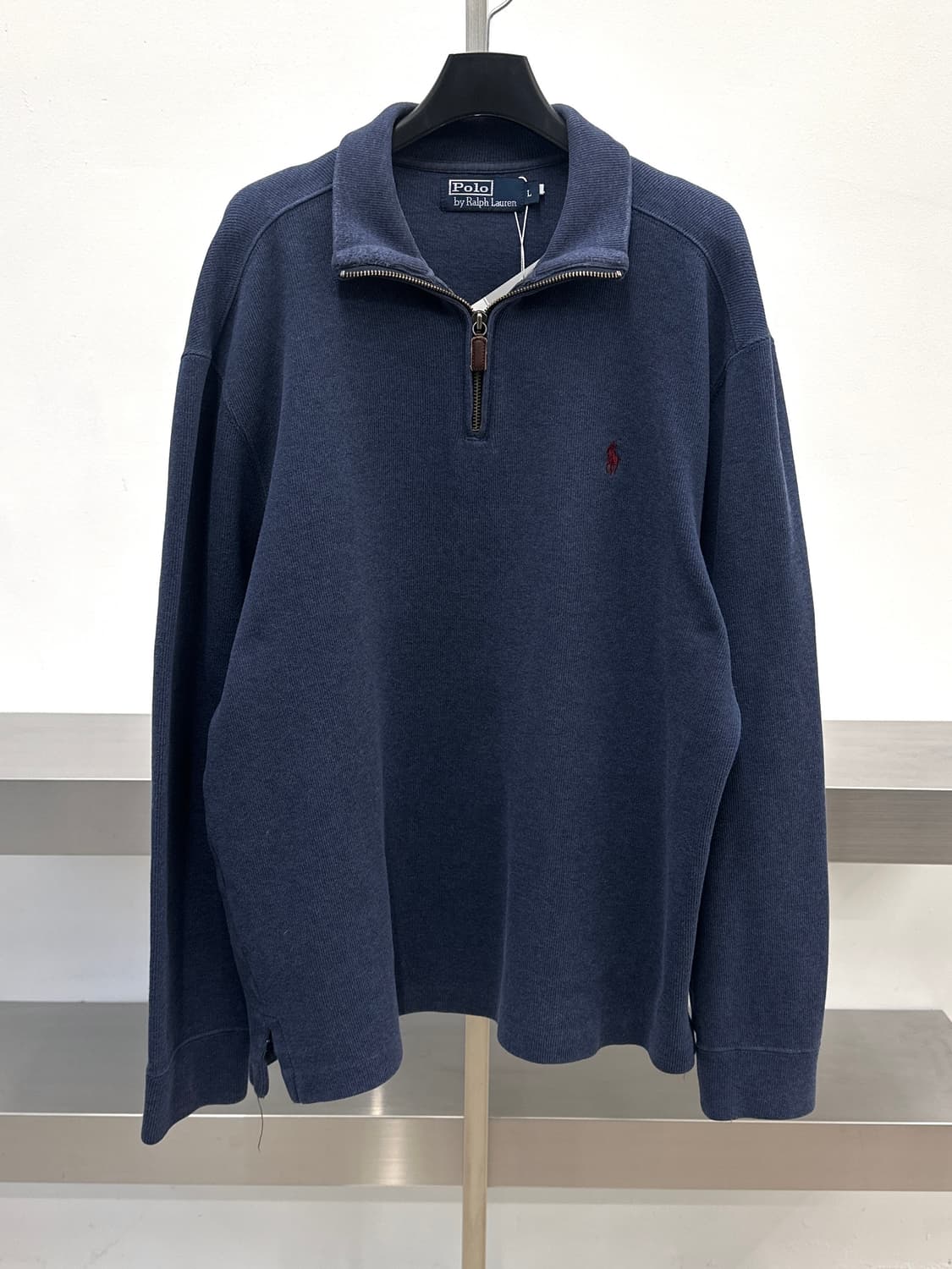 폴로 랄프로렌 뮤트블루 코튼 하프집업  상품이미지3
