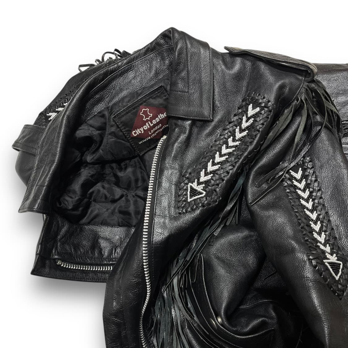 City Leather 90s 웨스턴 아카이브 프린지 라이더 자켓 상품이미지8