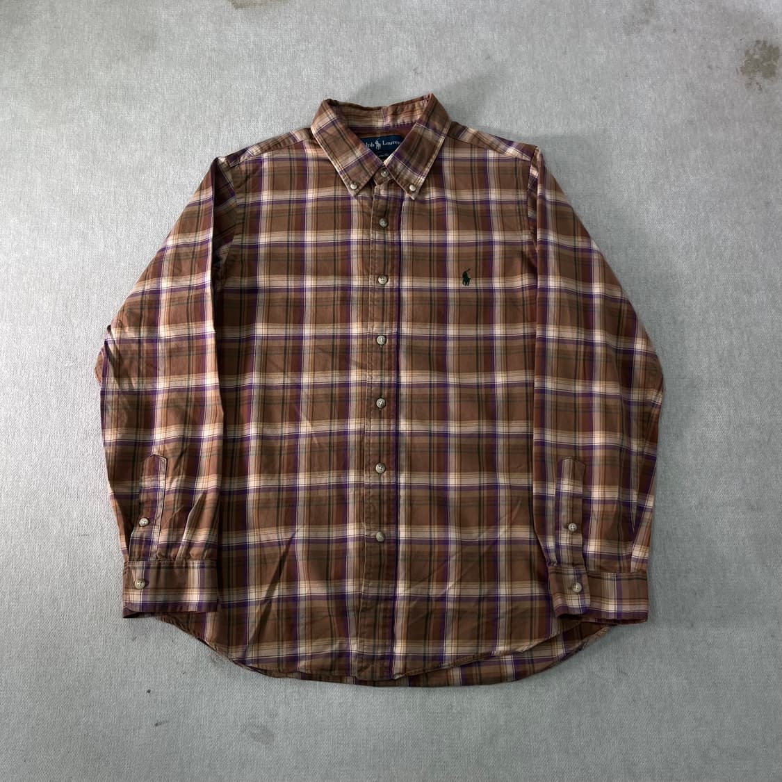 100 폴로랄프로렌 빈티지 체크 코튼 셔츠 상품이미지1