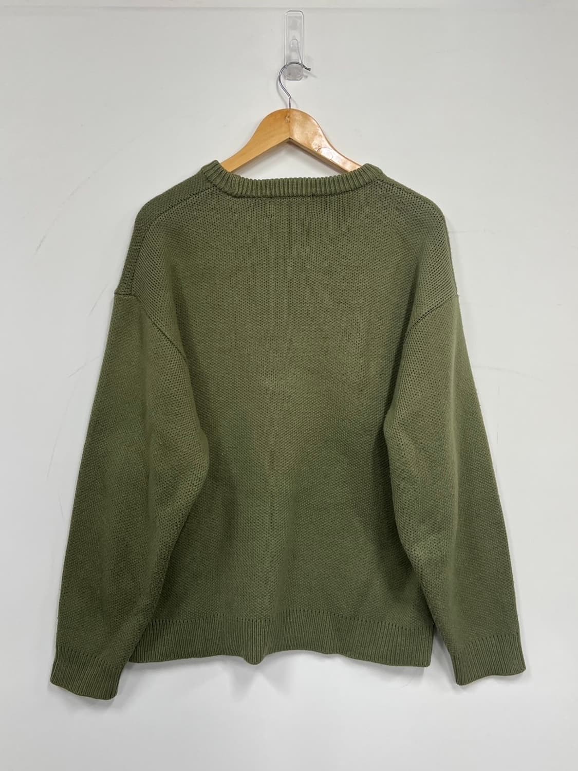 크리틱 스카웃 보이 그래픽 라운드넥 카키 니트  상품이미지6