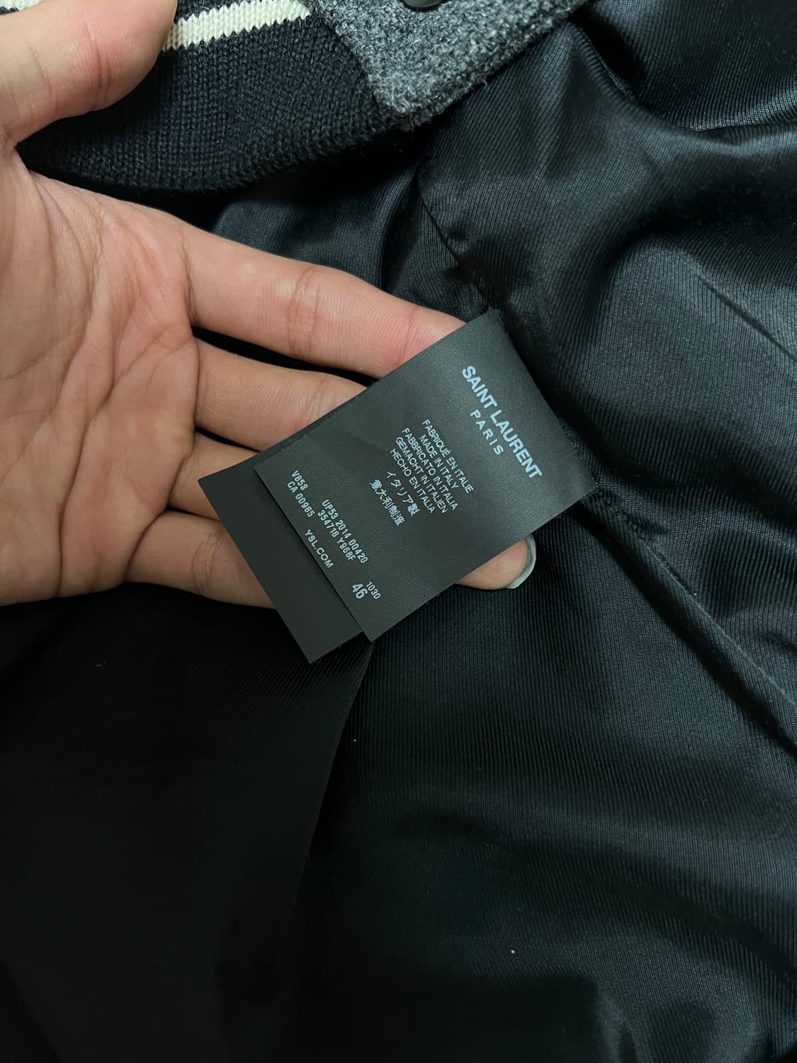 생로랑 14aw 테디자켓 그레이 46 상품이미지3