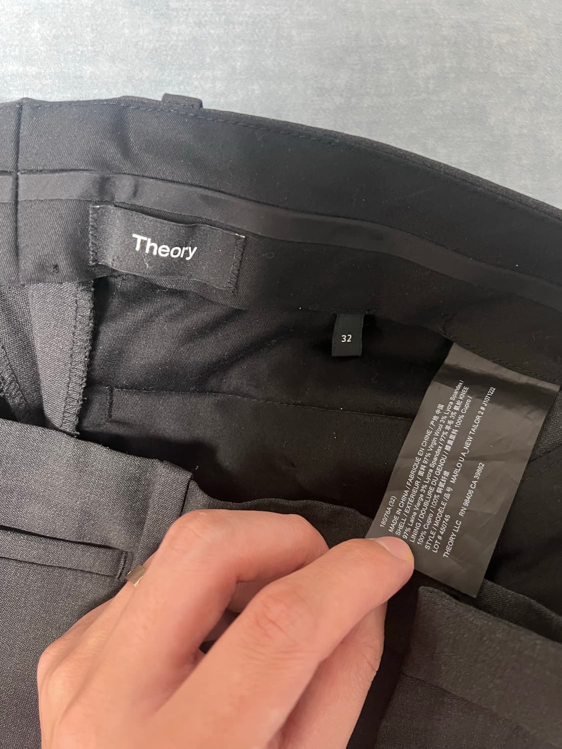 띠어리 뉴테일러2 수트 셋업 정장 다크차콜 40 32 상품이미지8