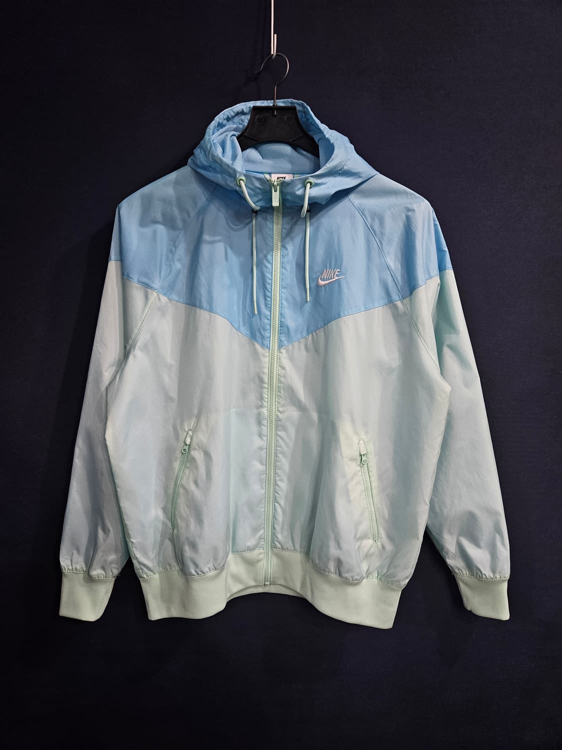 나이키 자수로고 투톤 남성 넉넉한 100 바람막이 후드집업  상품이미지1