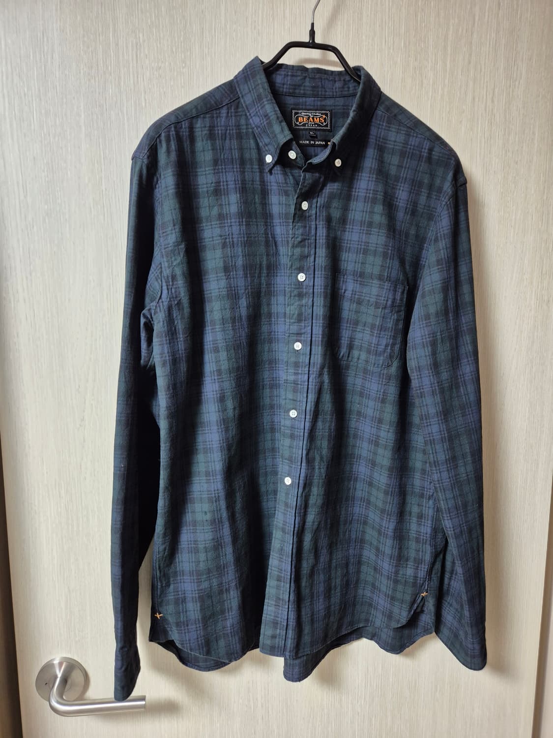 BEAMS 빔즈 플러스 체크 OCBE 셔츠 체크남방 XL 남성 상품이미지1
