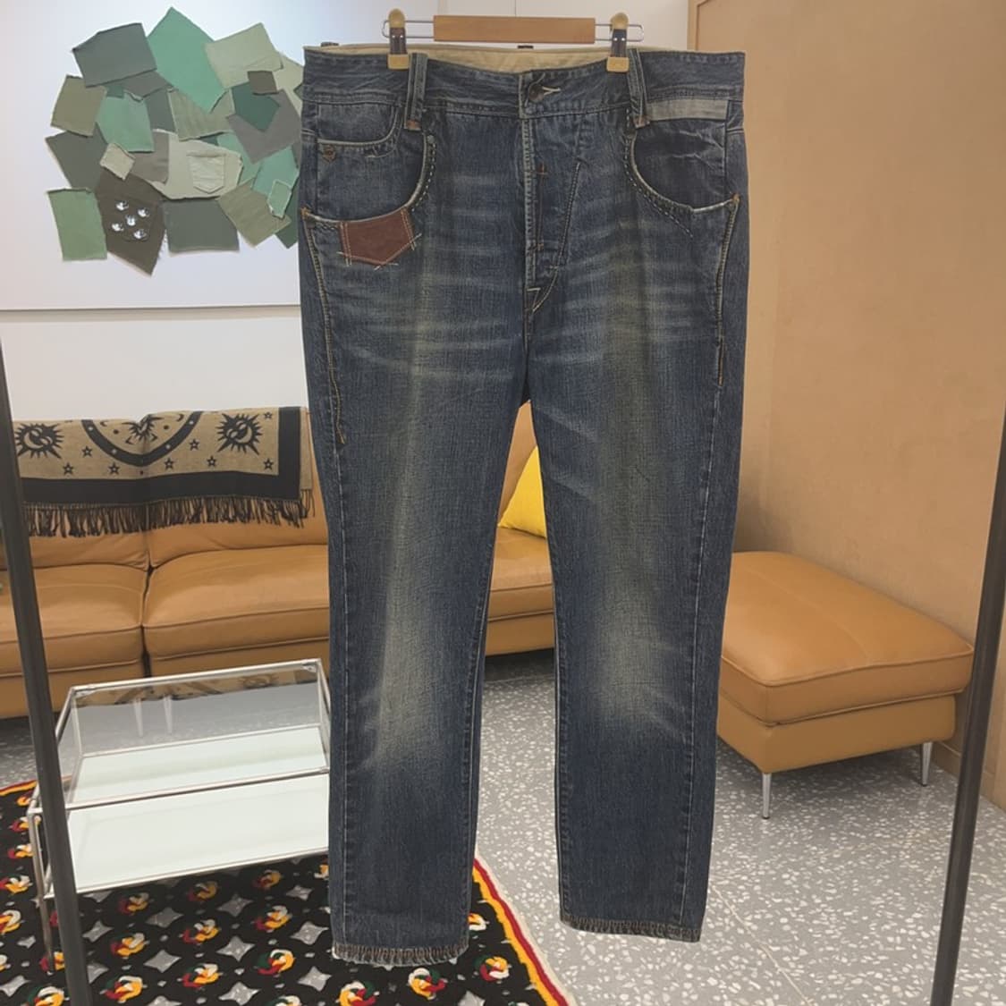 리바이스 쿠퍼 웨스턴 포켓 스티치 워싱 데님팬츠 34인치 C06540 상품이미지3