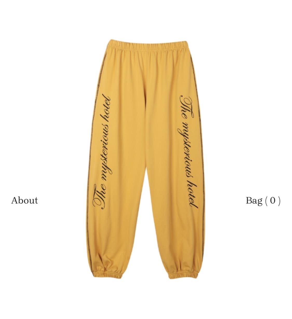 미스테리어스호텔 걸스스웻팬츠 옐로 상품이미지4